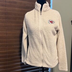 NFL Cream Teddy Jacket with Team Logo